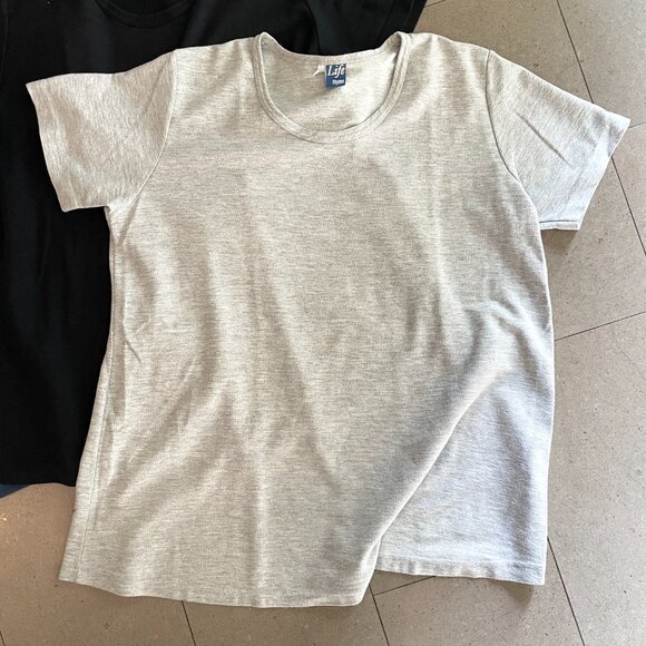 3 Maternity T-shirts Grey, Black/Teal-Size Large/XL - Picture 2 of 16